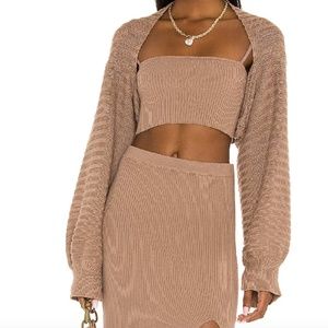 LPA Tan Sweater Shrug